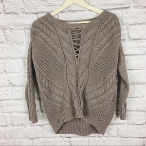 Express Maeve Lace Up Sweater